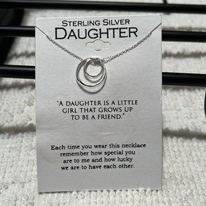 NWT sterling silver daughter necklace